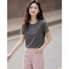 Demana Women's Breathable Cotton Letter Embroidered T-Shirt