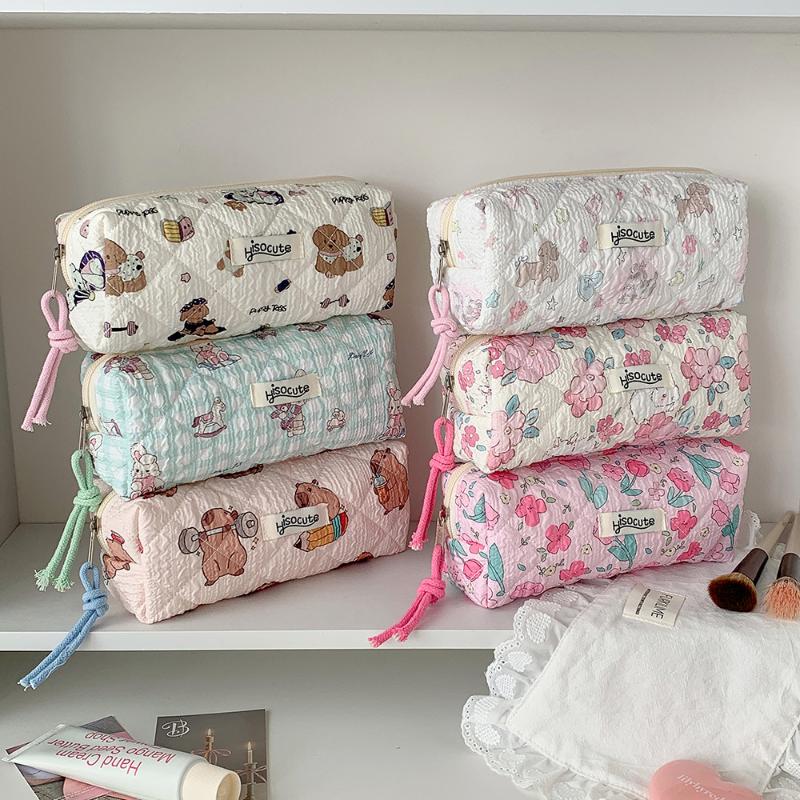 Back To School Pencil Case Ins Pink Sweetheart Bow Aesthetic Oxford Stationery Bag Pouch Stationery Kawaii School Supplies 2026