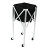 Foldable Tennis Ball Hopper Basket Cart Light Aluminum Alloy Trolley with Wheels for Tennis Balls