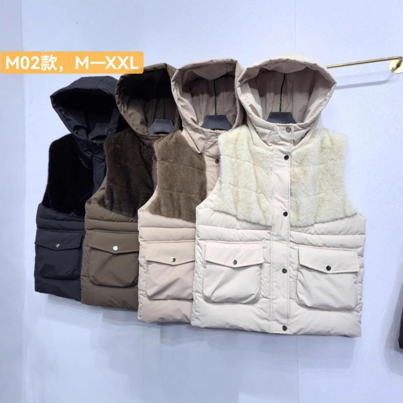 

Autumn and winter new down cotton vest women s hooded slim cotton vest vest outside wearing vest jacket batch XXL чёрный