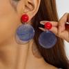 Accessories Bohemian blue tone flower earrings, geometric earrings earrings for women