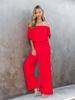 Summer Women's Temu One-Shoulder Fashion Chic Casual Wide Leg Jumpsuit for Women