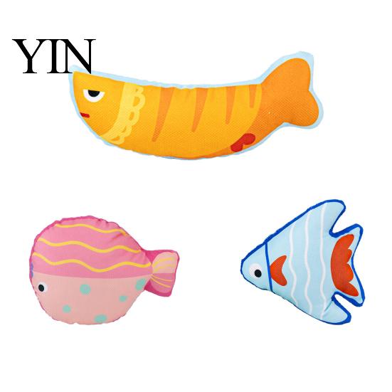 Bite Resistant Cat Plush Catnip Fish Toy, Interactive Stuffed Toy with Crinkle Chew Kick Toys for Cats Sound, Soft Kicker Indoor Cats, Kittens Anxiety