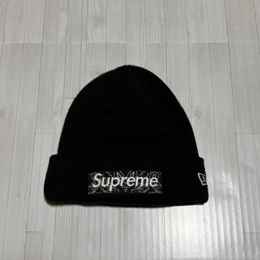 Used Supreme New Era Bandana Box Logo Beanie