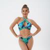 2024 Women's Sexy Slim-Fit Mesh Cover-Up Skirt Bikini Three-Piece European & American Swimwear Set