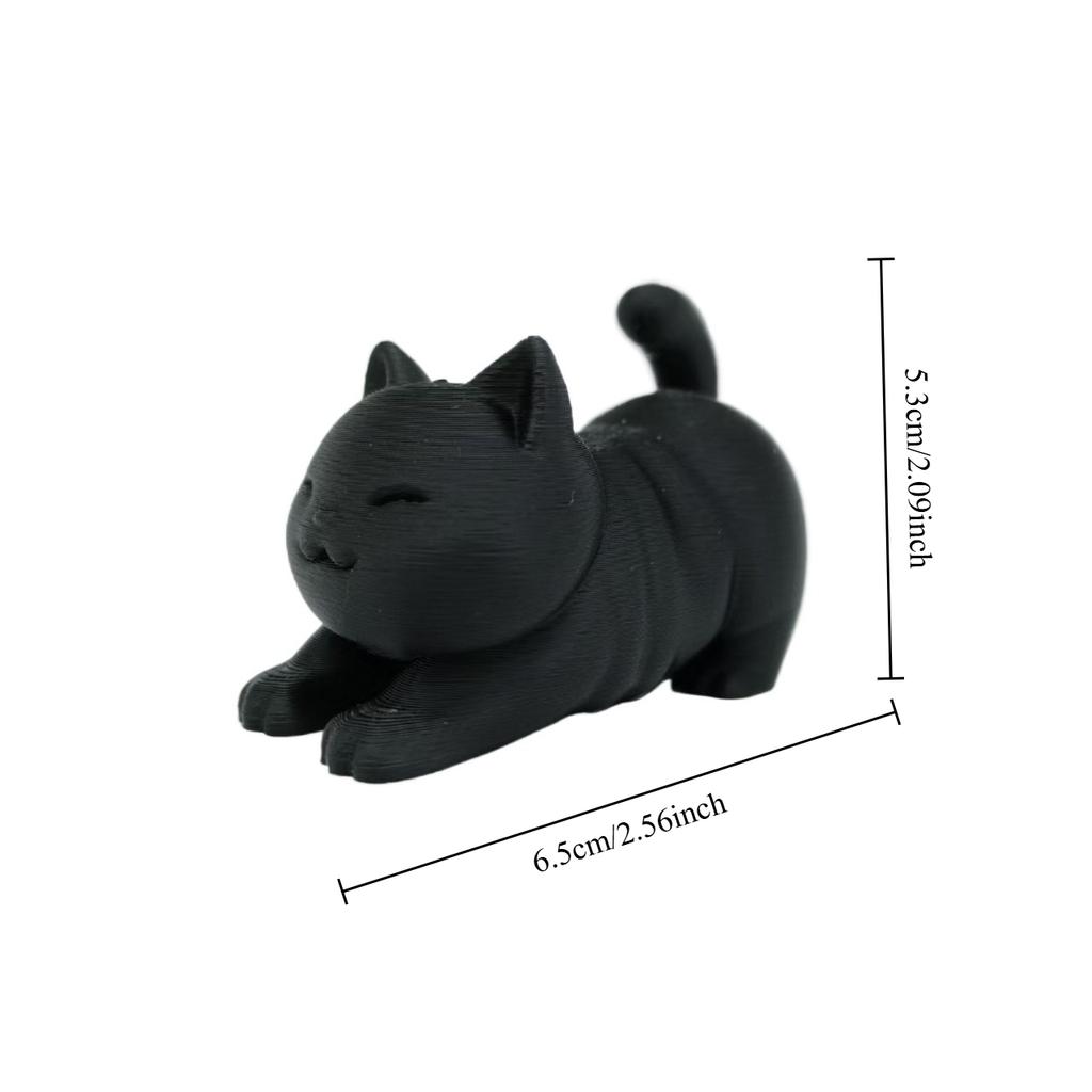 3D Printing Super Cute Creative Simulation Small Fat Cat Statue Ornament, Fashionable Creative Cat Statue, Desktop Decoration