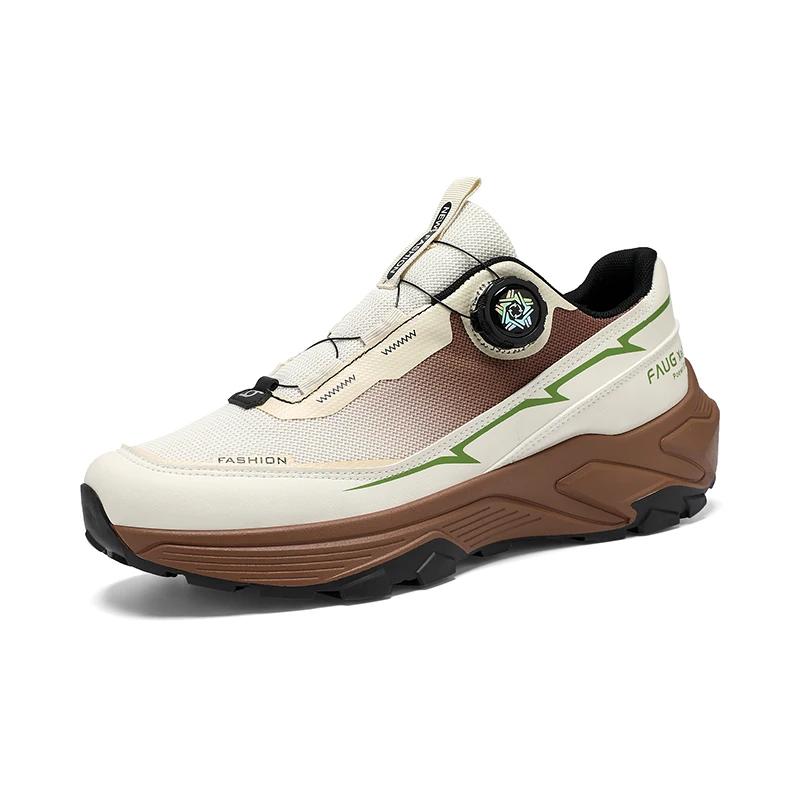 

Fashion Platform Casual Sneakers Man Trainers Rotary Buckle Design Men s Running Shoes Outdoor Breathable Sports Shoes For- Men* 39 чорний