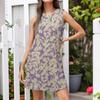 Women's Summer Casual O-Neck Flower Printed Sleeveless Dresses