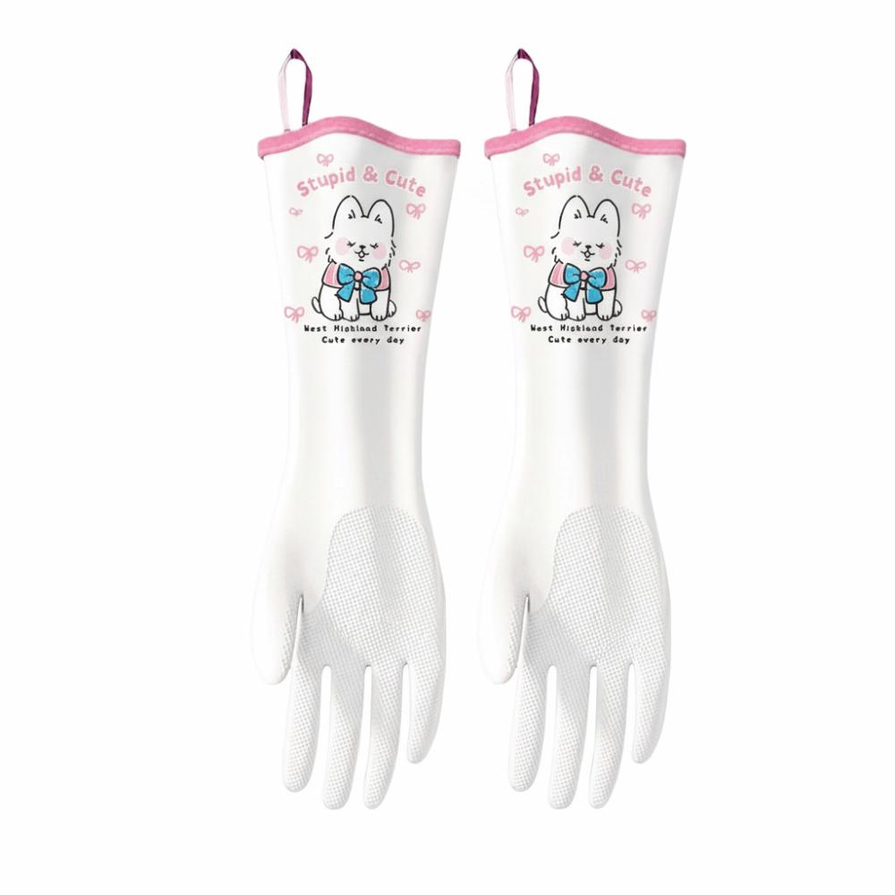 Durable Lengthen Kitchen Cleaning Gloves Wear-resistant Latex Household Gloves Thickened Dishwashing Gloves Kitchen