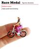 Handgefertigtes 1/64 Radfahrer-Figurenset Mit Realistischen Posen Detailliertes Miniatur-Radfahrer-Ornament Für DIY-Szenenbau