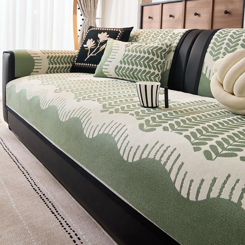 Light Luxury High-End Sofa Cushion  New Four-Season Universal Fixed One-Piece Straight Row Sofa Seat Cushion Cover Cloth Towel