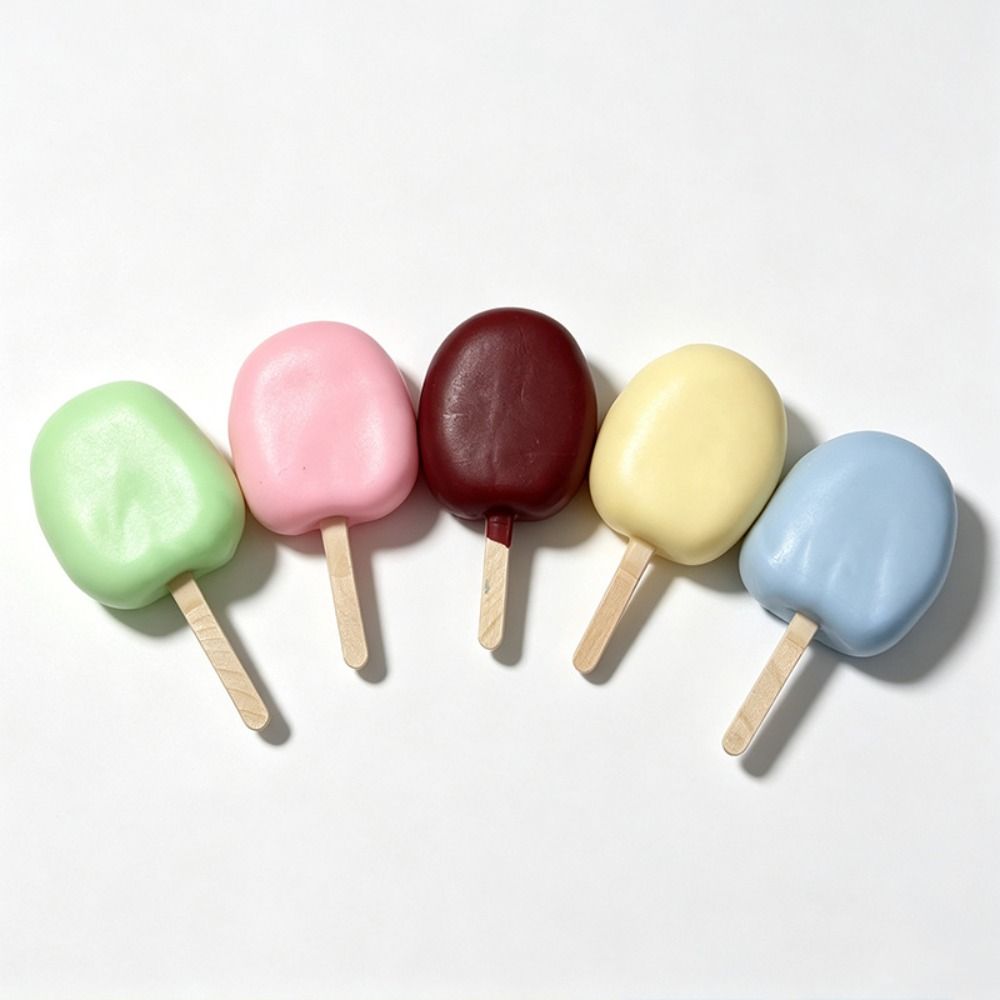 Crunch Sound Ice Cream Squishy Food Theme Crispy Squeeze Toy Wax Coating Squishy Desktop Gift