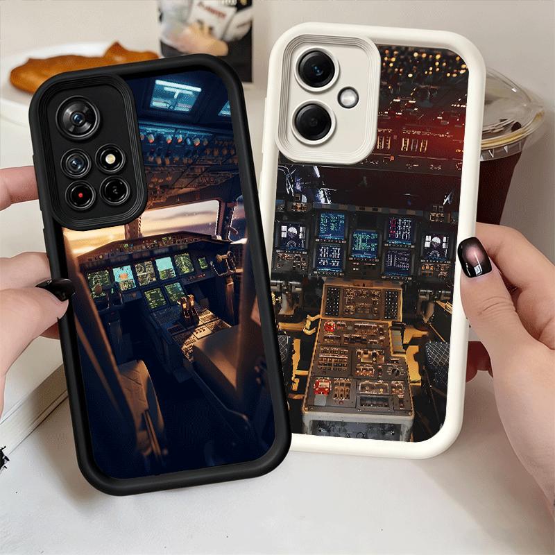 Phone Case for Xiaomi Redmi Note 15 14 13 Pro Plus Aviation Aeroplane Pilot Cockpit Shell 12S 11 11S 11T 5G 14S Soft Silicone Fu