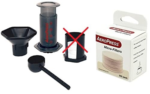 

Aeropress coffee maker set with 350 paper filters