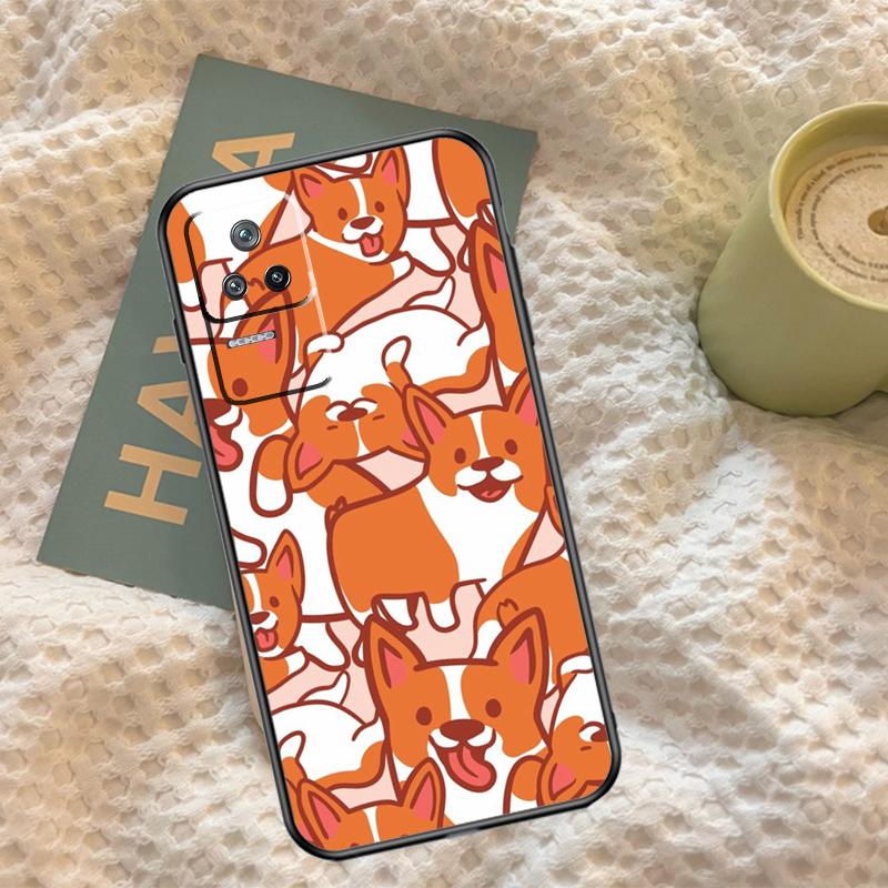 Cartoon Corgi Case For Xiaomi 14T 11T 12T 13T Pro 13 14 15 Ultra POCO X7 Pro X3 X5 X6 M6 F5 F6 Pro Cover