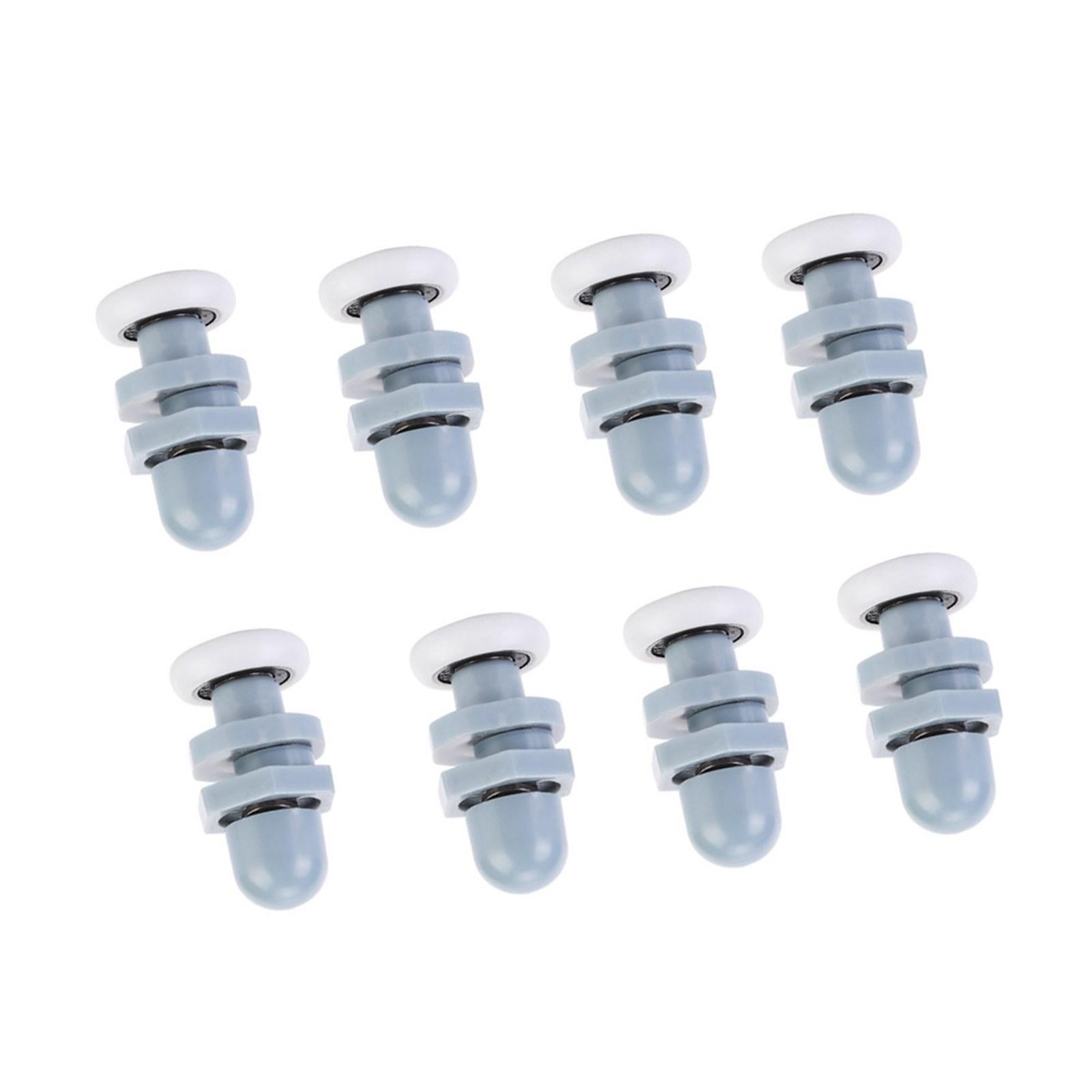 

8шт прочный пластиковый раздвижной роликовый трек дверное колесо ванная комната стеклянная дверь