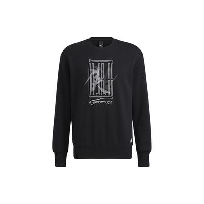Swt Logo Serie Grafikdruck Sport Rundhals Sweatshirt Herren Oberteile Schwarz HE5156