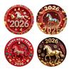 2026 New Year Decorations Magnetic 2D Flat Acrylic Horse Sticker Chinese Animal Refrigerator Magnet For Door Locker Cabinet 8cm