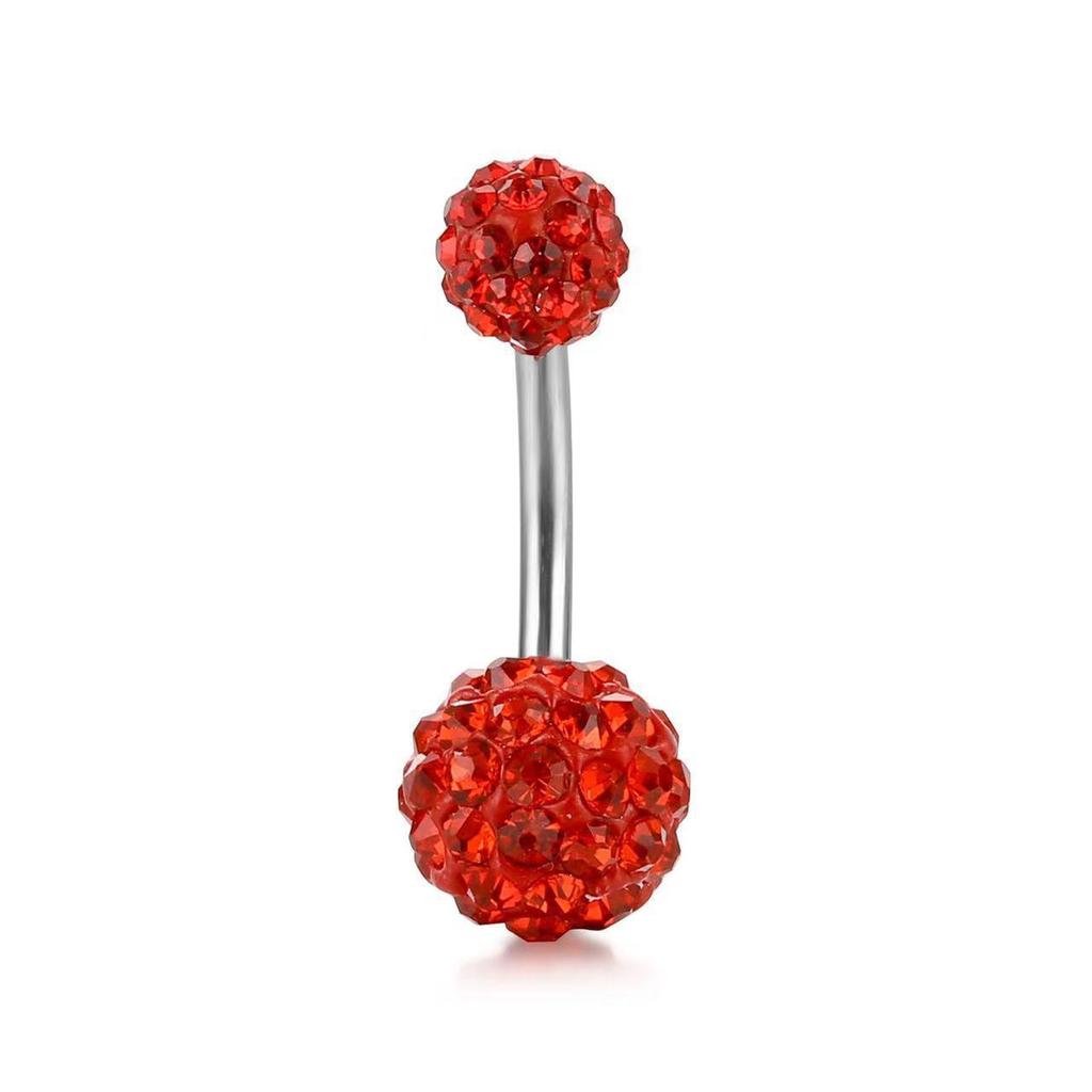 Hot Sale Polymer Clay Belly Button Ring with Diamond Ball