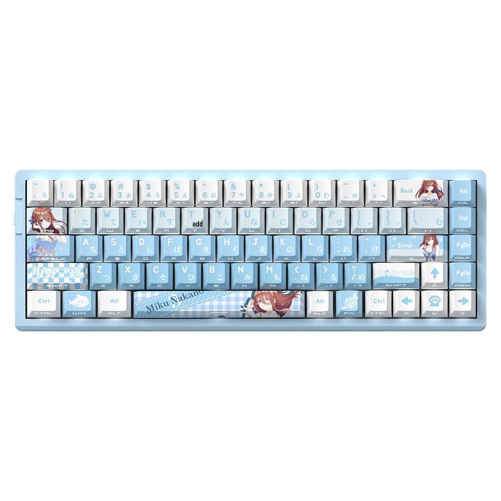 Nakano Miku Anime-Thema Durchscheinende PBT-Tastenkappe, OEM, Seitlich bedruckt, Farbsublimiert