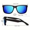 3PCS Fantasy Classic Square polarized fashion glasses for men and women outdoor sports party vacation travel driving fish