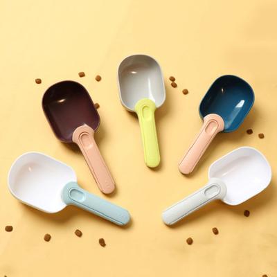 Lopatka na krmení pro psy Ergonomický design Velkokapacitní těsnicí sáček z ABS Klip na krmivo pro zvířata