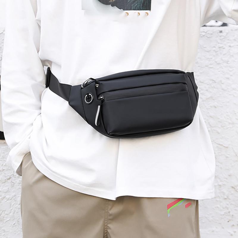 Men Waist Bag Sports Lightweight Messenger Bag Outdoor Men's Chest Bag Multifunctional Mobile Phone Bag