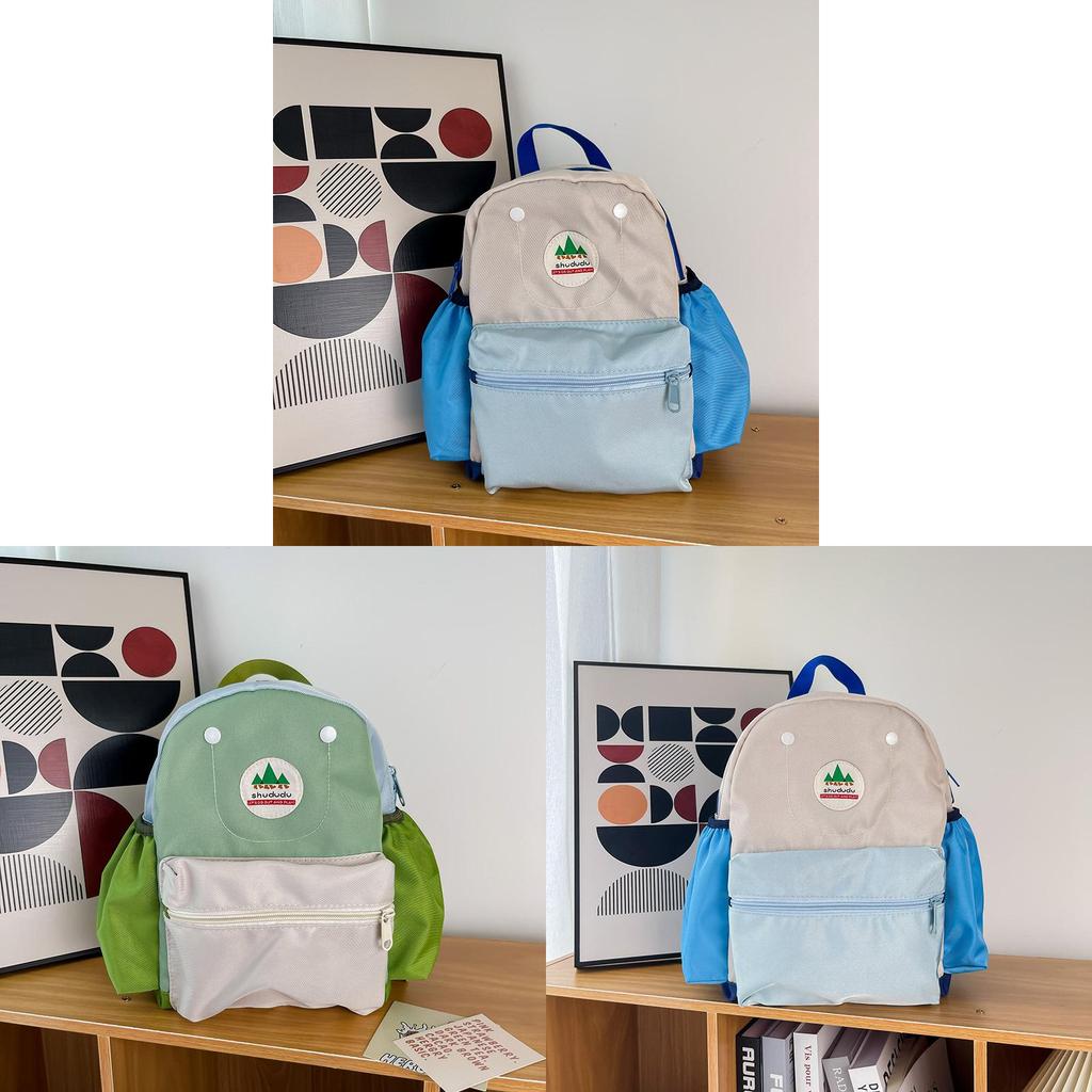 Cute Children Dual Backpack For Kindergarten With Breathable Oxford Fabric And Cushioned Straps