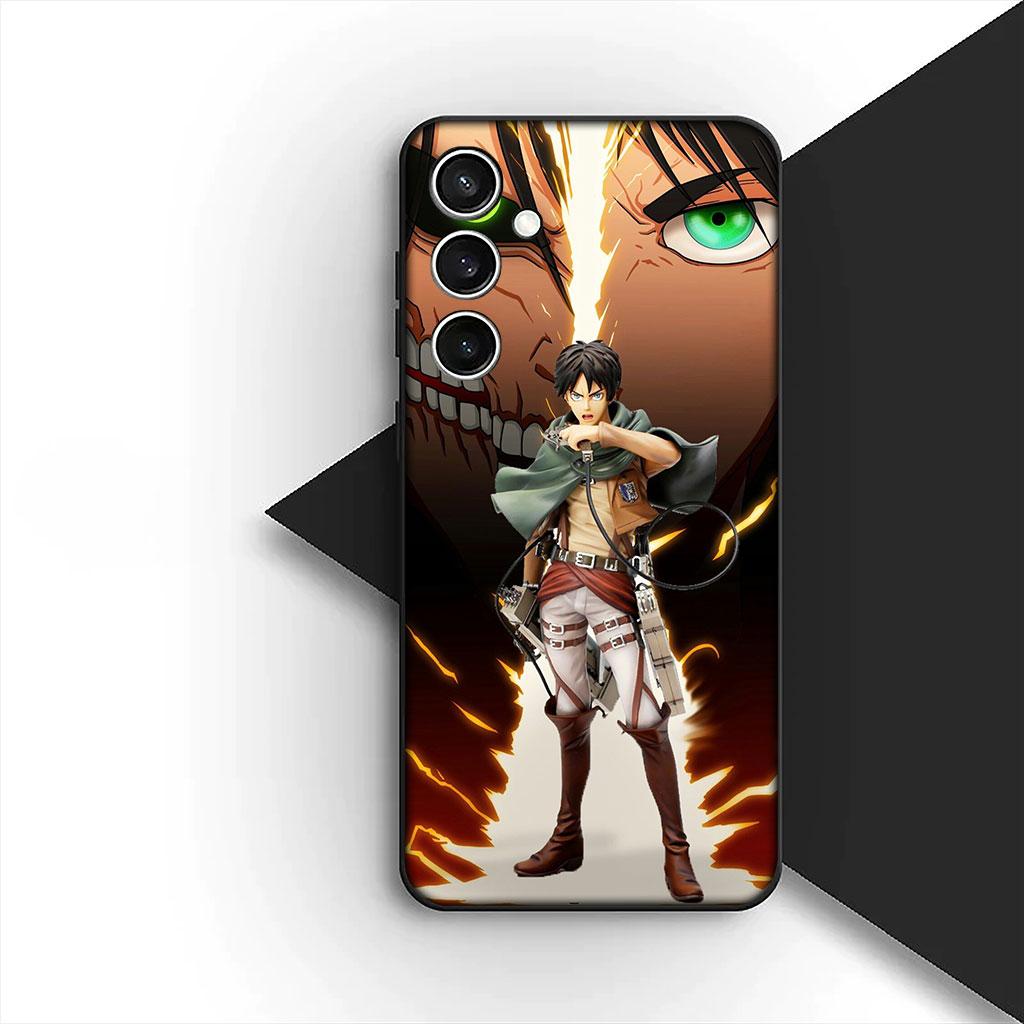 Phone Cover for Samsung Galaxy S22 S21 S20 FE Ultra Plus A07 A17 A15 A16 A25 A57 A37 Case Comics Attack on titan levi Eren