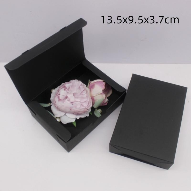 10pcs 13.5x5x3.7cm 12x12x4.5cm white/leather/black gift box, candy gift packaging box