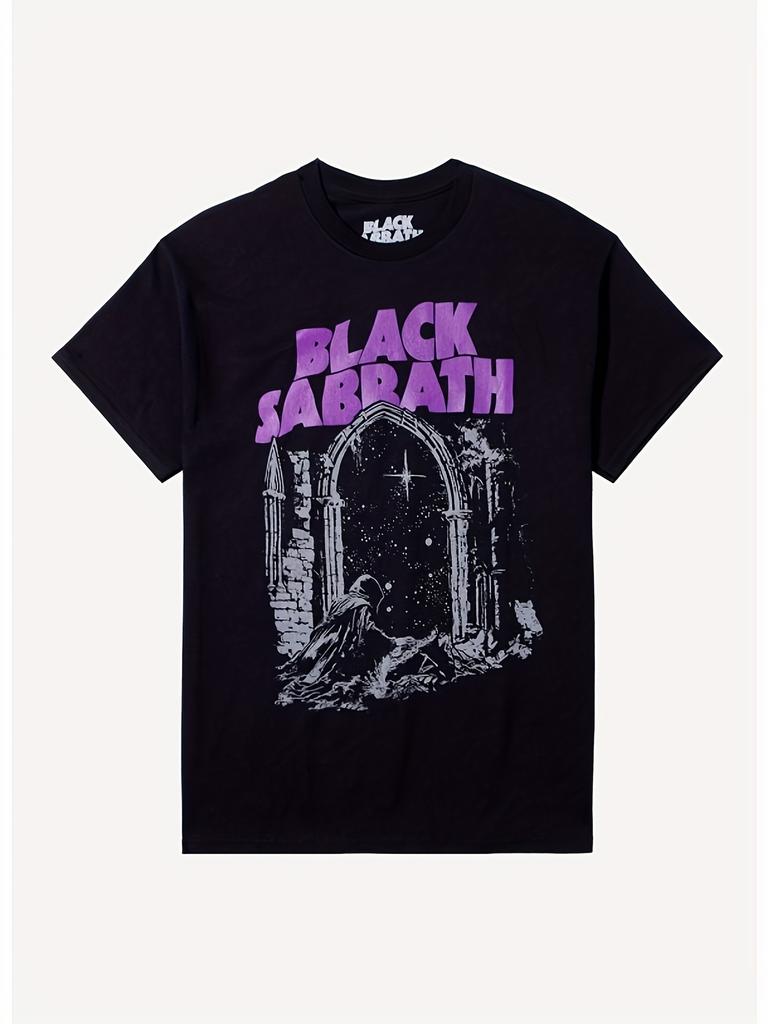 Men's Black Sabbath Night Arch Graphic T-Shirt Comfortable Cotton Round Neck Short Sleeves 180g