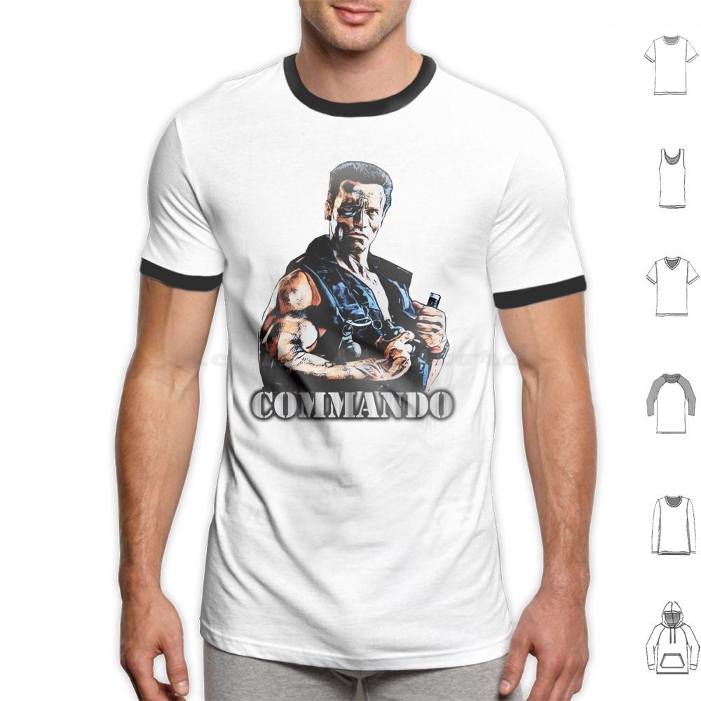 Commando T Shirt Cotton Men Women DIY Print Commando Movies Popular A Beverly Hills Cop See You At The Party Richter Terminator