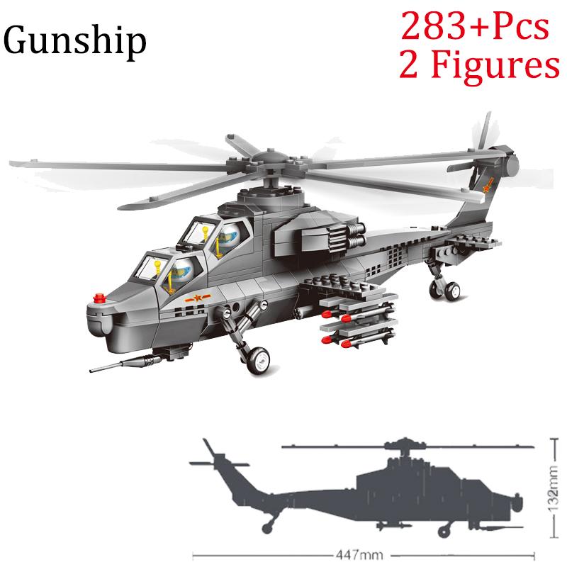 Military Carrier Aircraft Gunship Eagle Stealth Fighter Building Block Sets Classic War Airplane Bricks Kid Educational Toy