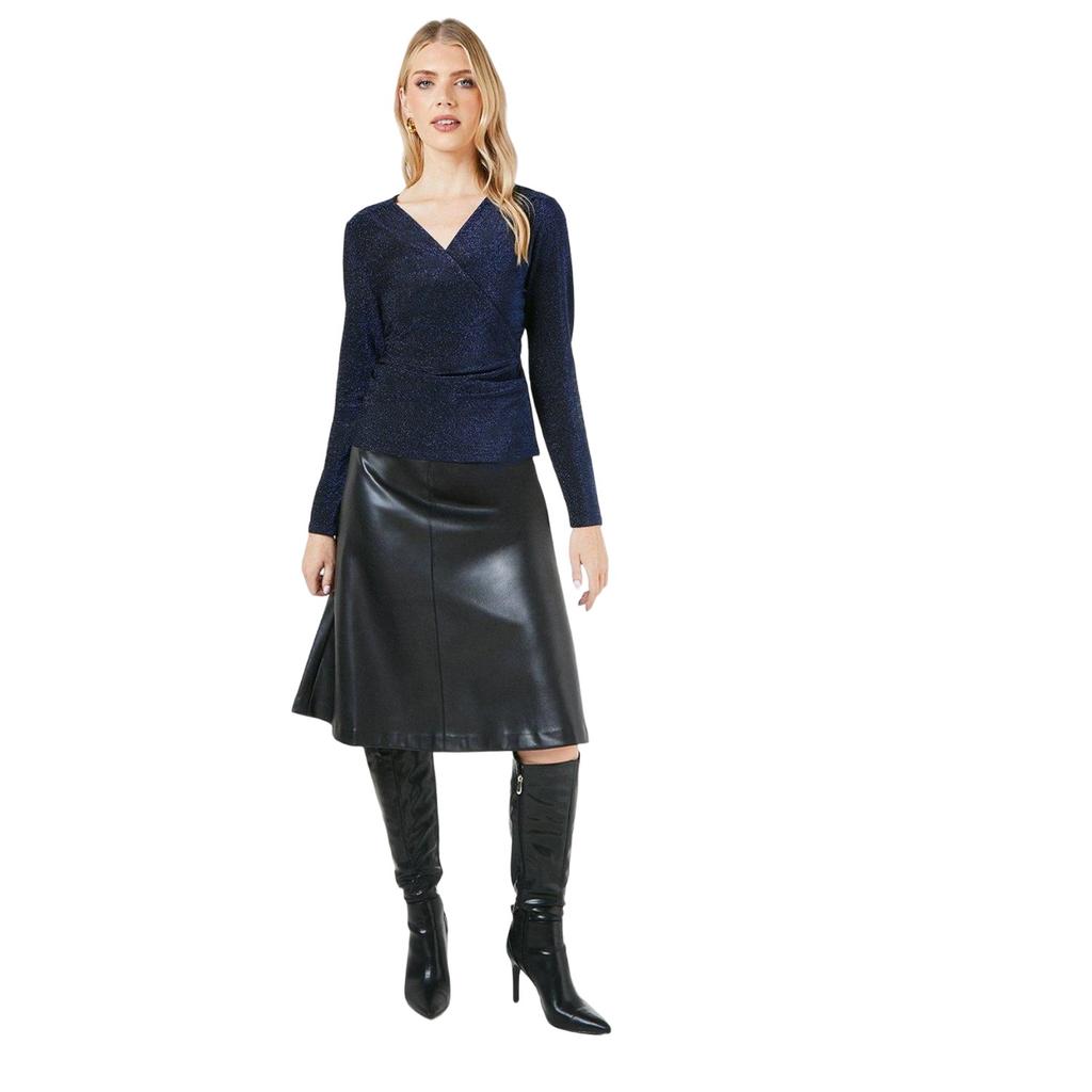 Principles Damen/Damen Glitzer-Wickeltop aus Jersey