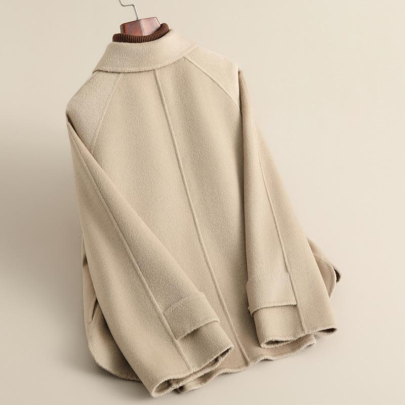 Double-sided woolen coat women's short loose high-end fashion autumn new woolen coat small woman