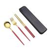 Spoon Fork Chopsticks Set Storage Box Tableware Coffee Snacks Fruit Dessert Portable Spoon Fork Chopstick Set Stainless Steel