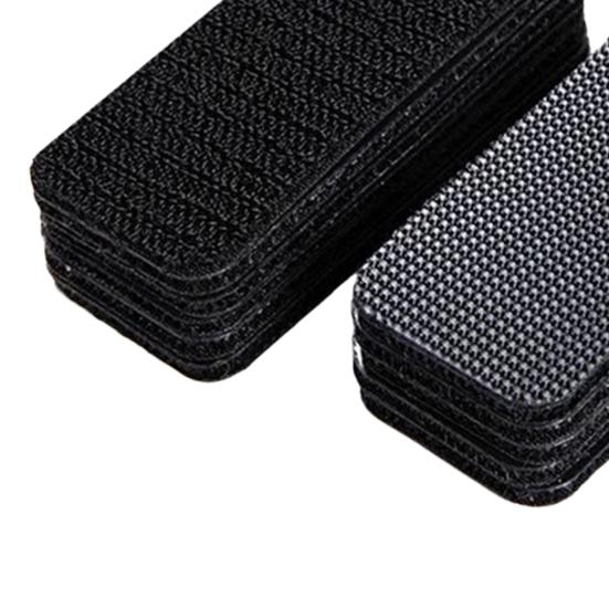 20 Pairs Heavy Duty Fastener Tape Self Adhesive Interlocking Strip Damage-Free Multifunction Car Foot Mat Carpet Fixing Sticker
