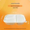 Biodegradable Corn Starch 3-Compartment Disposable Meal Boxes
