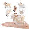 Farm Pvc Model Set With Static Sheep And Goat Figures For Desk Decor And Educational Display