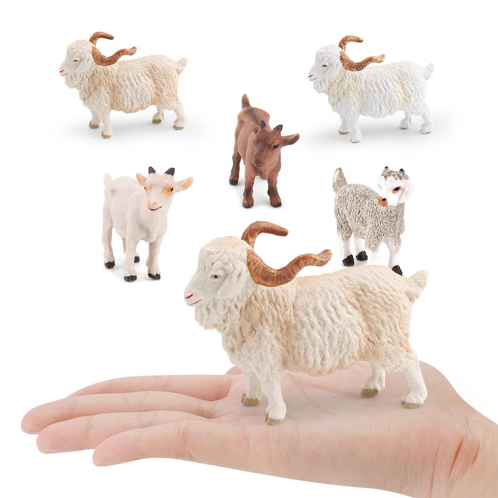 Farm Pvc Model Set With Static Sheep And Goat Figures For Desk Decor And Educational Display