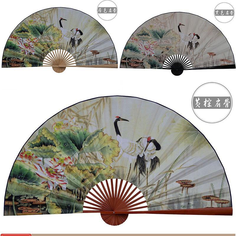50x88cm Große Blumen Vögel Papierfächer Wandbehang Dekorativen Faltfächer Büroflur Zuhause Wohnzimmer Dekorativer Fächer