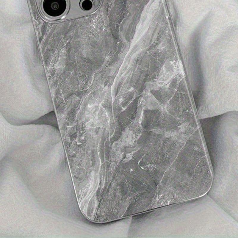 Custodia per Telefono Elettroplaccata Argento con Motivo Marmo di Alta Gamma per Samsung Galaxy S23 S24 S25 S26 Ultra Plus FE Cover in Vetro Temperato