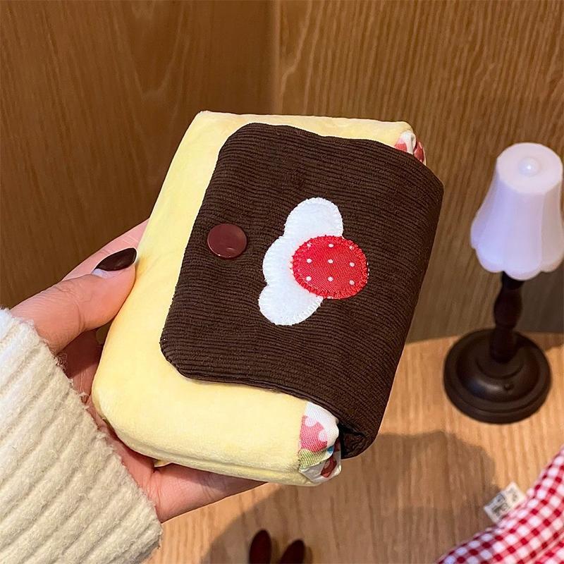 Cute Retro Plush Camera Bag Multifunctional Coin Wallet Card Holder High Aesthetic Value Portable Zero Wallet Cute Ins Card Bag
