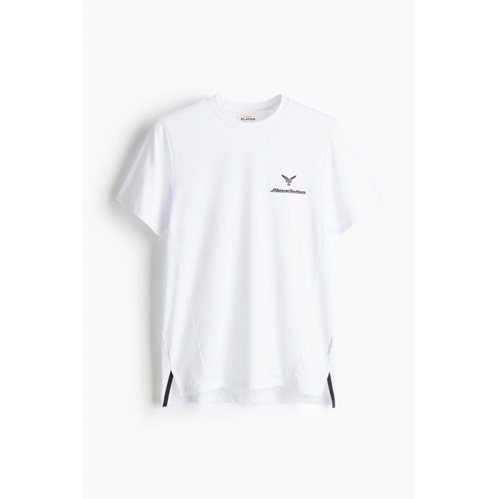 H M Sport Top Regular Fit dryMove wHite