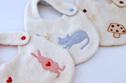 Ornet Wonderland Imabari Towel Baby Gift Set (Includes Original Gift) Organic, Made in Japan, Baby Gift (Red, Rabbit)