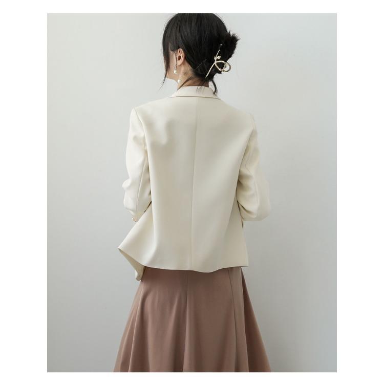 Jachetă șic de primăvară pentru femei, alb, pentru iubitorii de design casual și unic