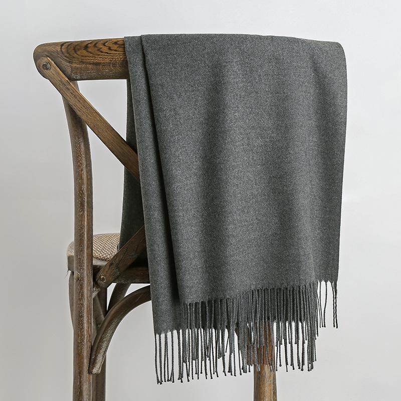 Women's Bright Red Imitation Cashmere Scarf: Warm Autumn/Winter Shawl and Neck Warmer