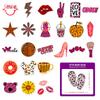 50 Pink Leopard Print Simple Ins Hand Account Photos Decorative Stickers Leopard Print Dot Stickers Suitcase Mobile Phone