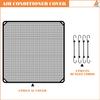 28"x28" Air Conditioner Cover AC Unit Top Mesh Cover for Outside Unit with Bungee Cords, Leaf Guard Mesh Air Conditioner Cover