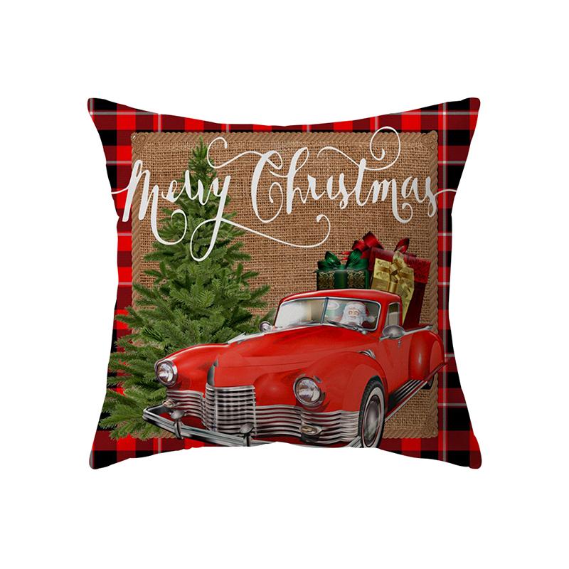 Christmas Theme Christmas Decoration Printing Pattern Cushion Cover Home Living Room Sofa Decoration Pillow Pillow Cover